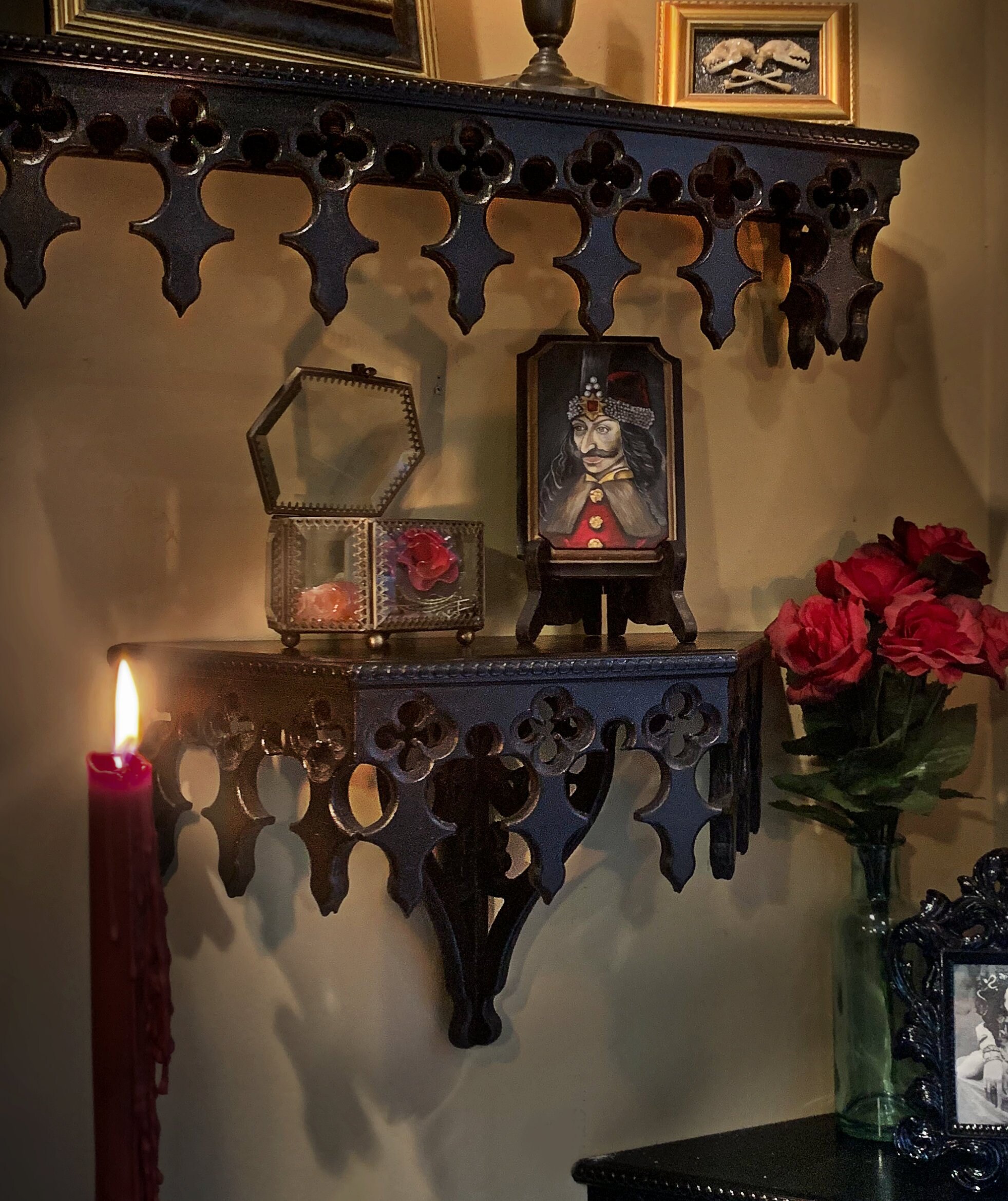 Gothic Revival Corbel Floating Shelf Gothic Shelf Macabre Etsy