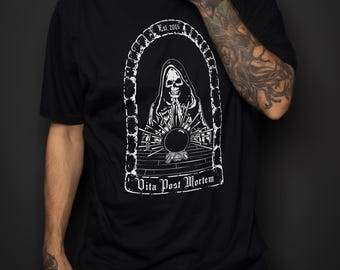 Koszulka Vita Post Mortem (unisex) | Moda gotycka | Koszulka gotycka | Gotycki | Grunge | Alternatywa | Straszny | Wiedźma