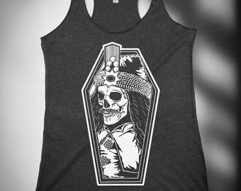 Tank top Vlad Dracula Racerback | Moda gotycka | Koszulka gotycka | Gotycki | Grunge | Alternatywa | Straszny