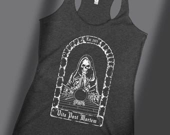 Vita Post Mortem Racerback Tank | Goth Fashion | Goth Tee | Goth | Grunge | Alternative | Spooky | Witch