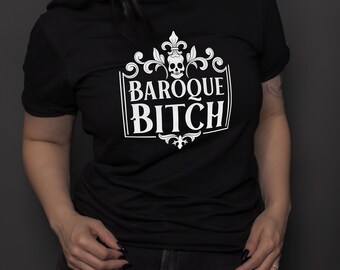 Koszulka Baroque Bitch (unisex) | Moda gotycka | Koszulka gotycka | Gotycki | Grunge | Alternatywa | Straszny