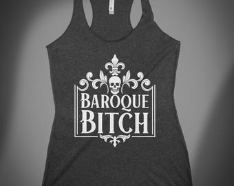 Baroque Bitch Racerback Tank | Goth Fashion | Goth Tee | Goth | Grunge | Alternative | Spooky
