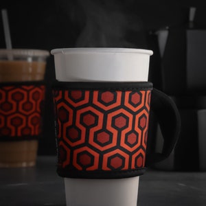 Cup Cozy | Overlook Hotel | Coffee Sleeve | Iced Coffee Sleeve | Hot Coffee Sleeve | Coffee Sleeve with Handle | Halloween | The Shining