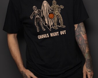 Koszulka z napisem „Ghouls Night Out” (unisex) | Moda gotycka | Koszulka gotycka | Gotycki | Grunge | Alternatywa | Straszny | Halloween