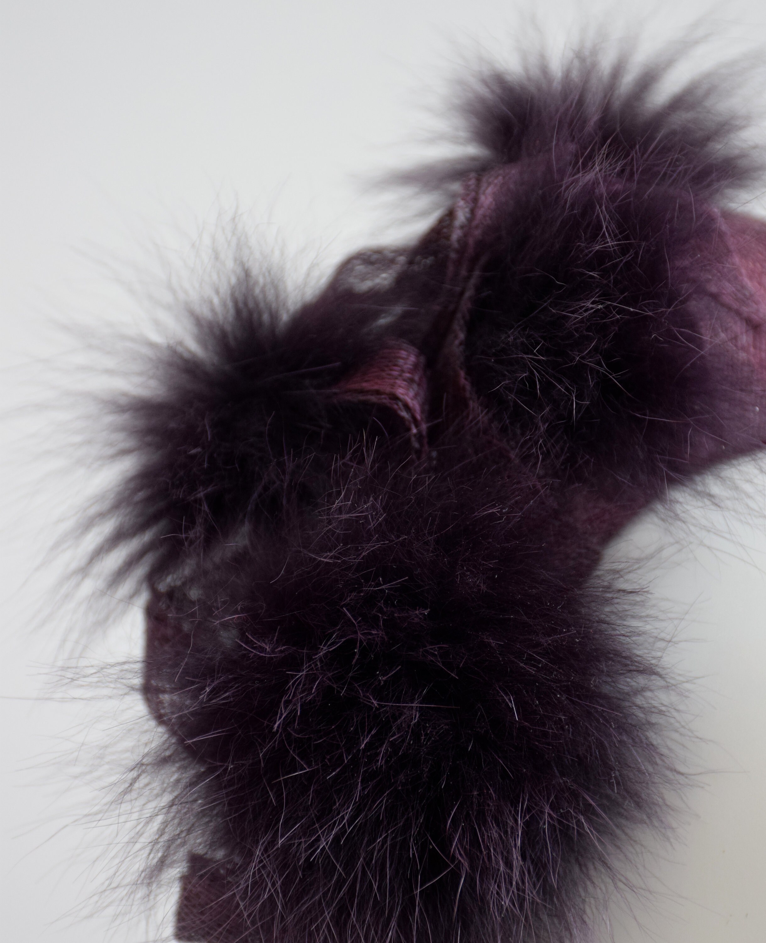 Aubergine Headband Hat Eggplant Purple Fur Hat Dark Purple Etsy UK