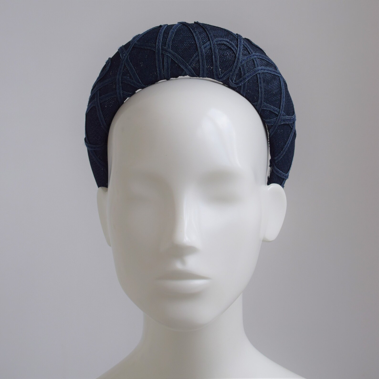Navy Blue Halo Crown Navy Blue Wide Halo Headband Navy Etsy UK