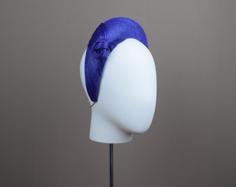 Ultra Blue Halo hoofdband - donkerblauwe bruiloft hoofdband - kobaltblauwe hoofdband hoed - Royal Blue bruiloft gast hoed hoofdband - moeder van de bruid