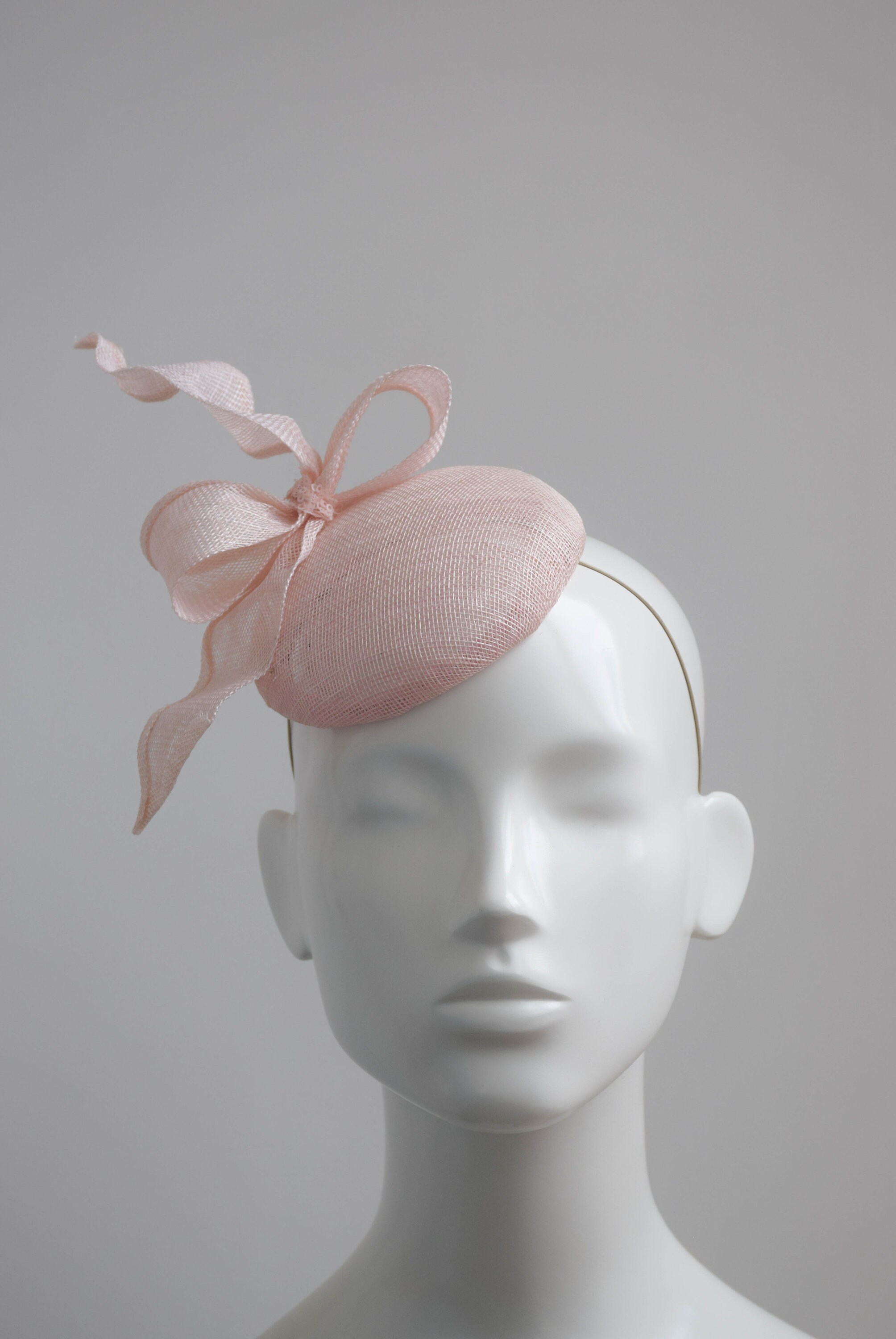 pale pink wedding hat