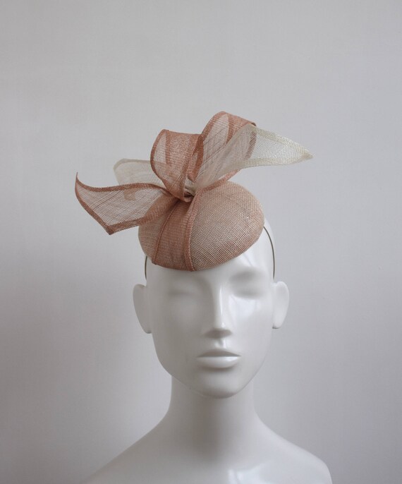 Items similar to Coffee and Cream Fascinator Hatinator Coffee