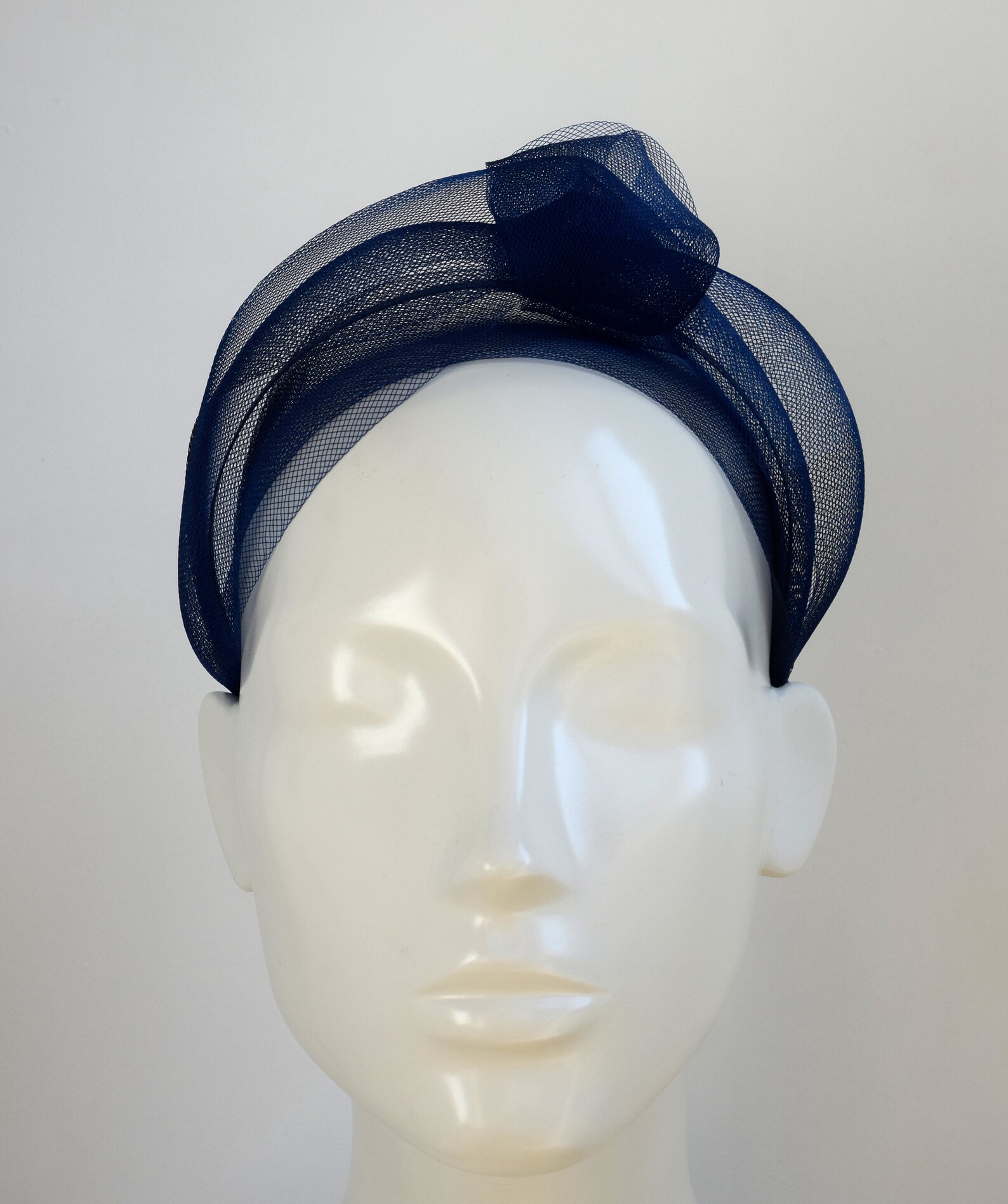 Navy Blue Turban Headband Navy Blue Halo Headband Navy Etsy UK