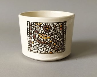 Handmade Ceramic Espresso Cup, Mosaic Coffee Cup, Pottery