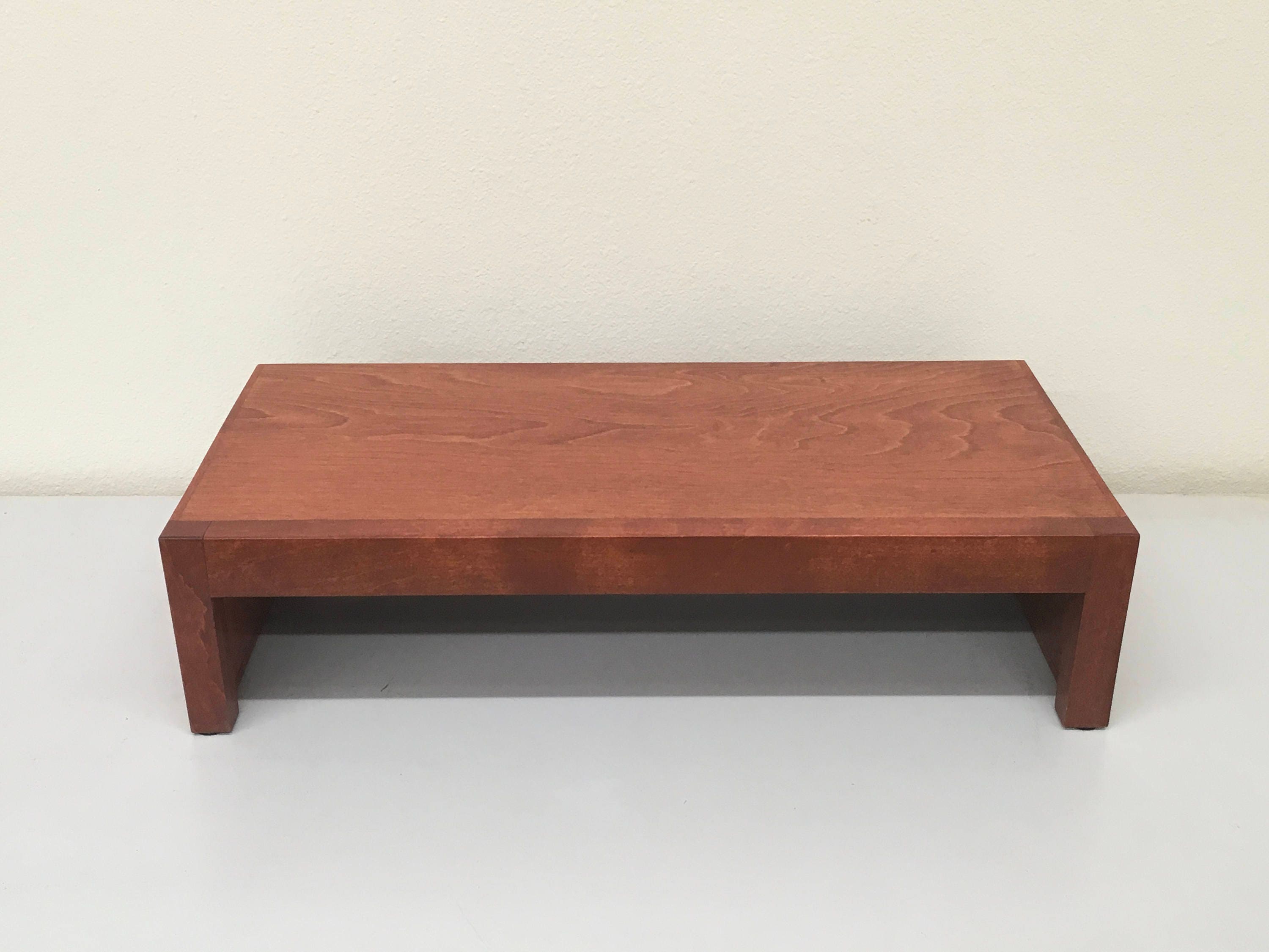 Handcrafted Alder Wood TV Monitor Riser – Modern Mission Style Desk ...