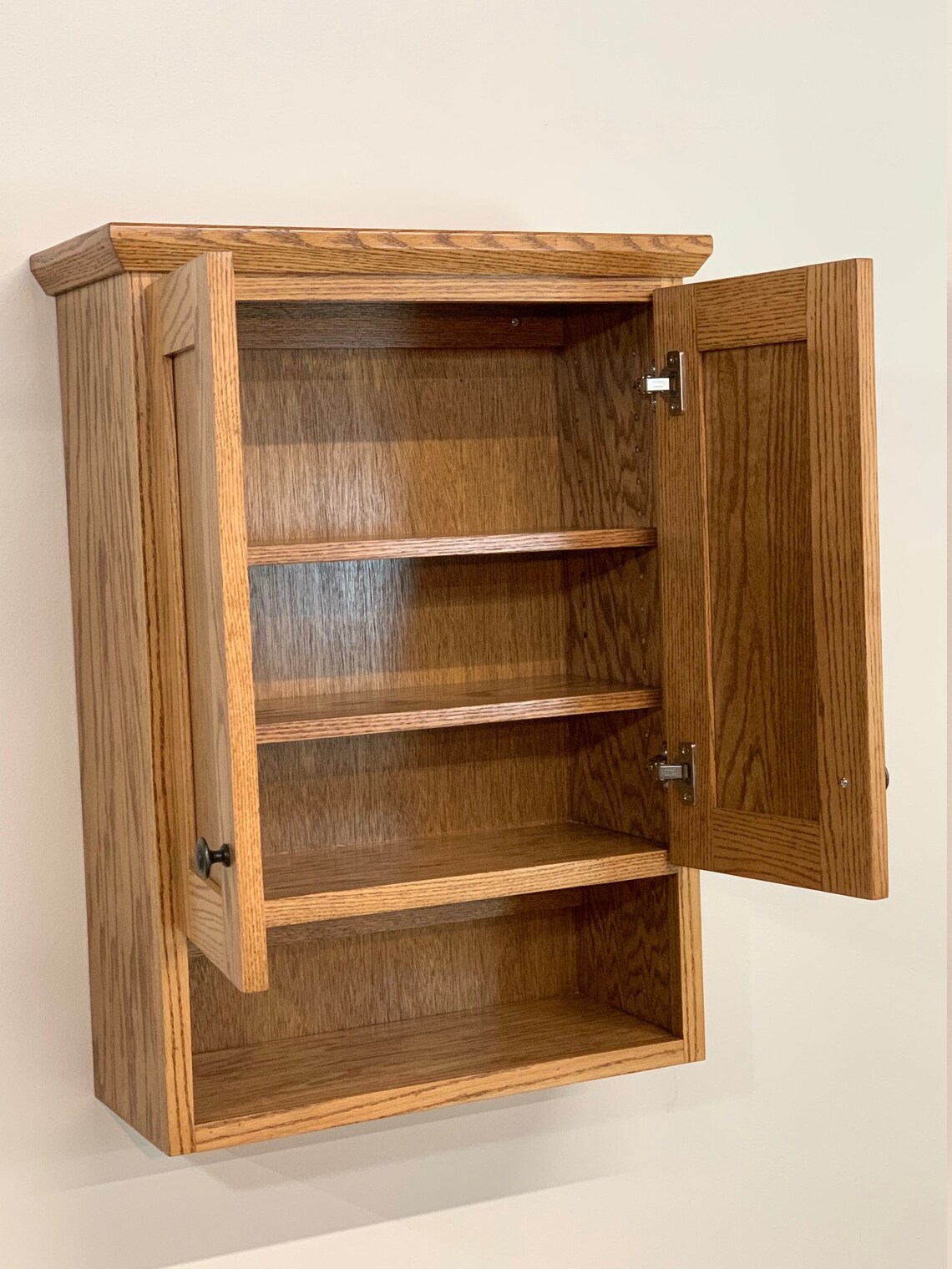 Over the Toilet Oak Bathroom Vanity/medicine Cabinet Shaker - Etsy