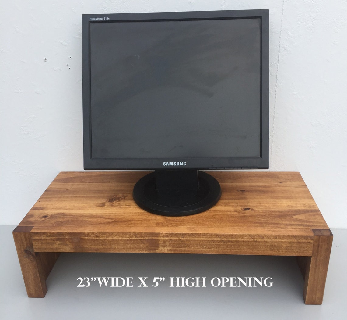 TV Riser Stand in Modern Rustic Style Solid Wood in a Variety Etsy