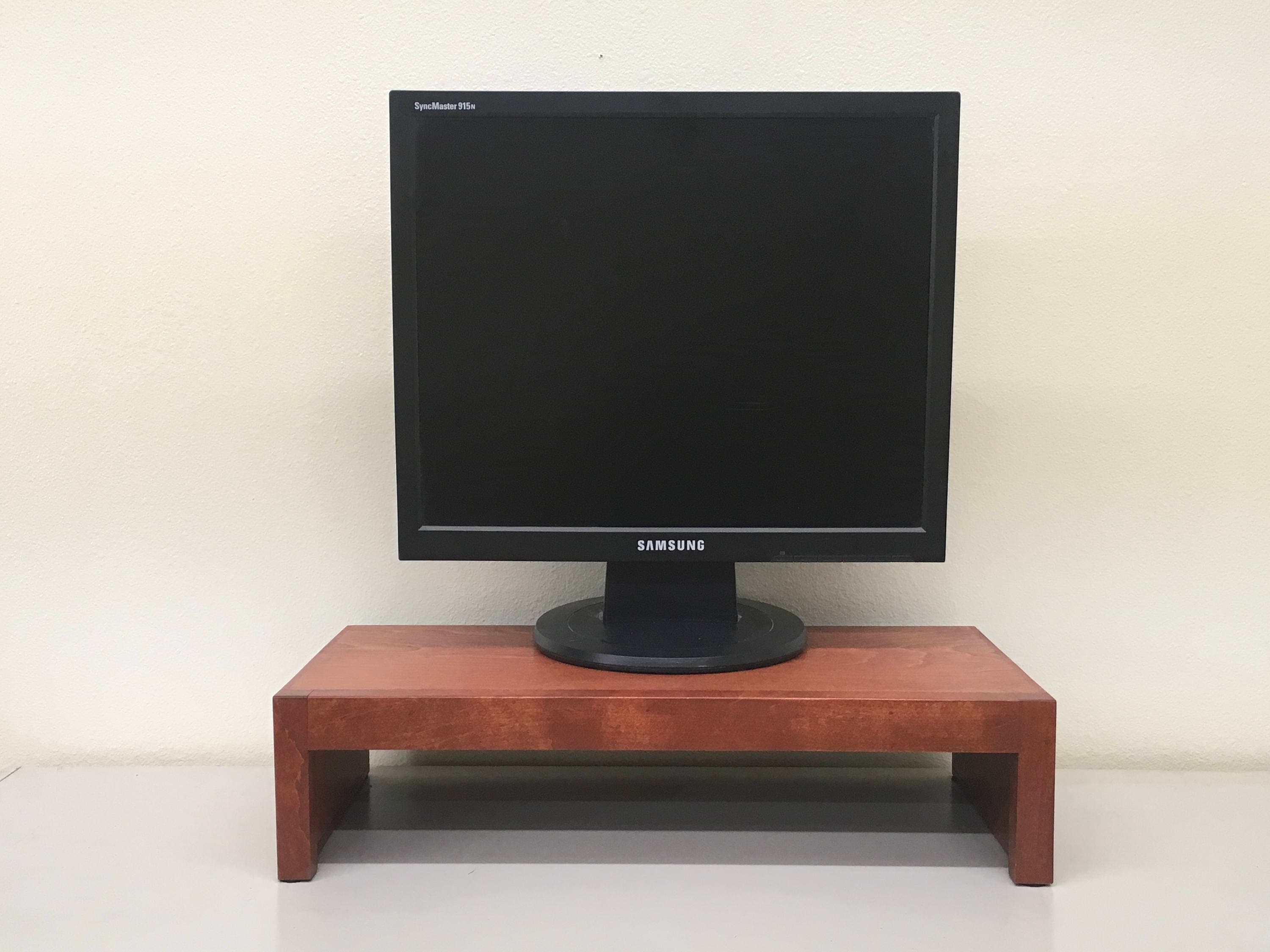 Custom TV Riser/Monitor Riser Stand in Alder Wood by ideas to Etsy