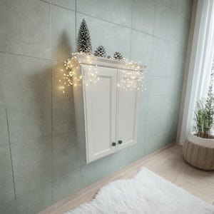 Handcrafted Alder Over-The-Toilet Bathroom Vanity Medicine Cabinet with Storage