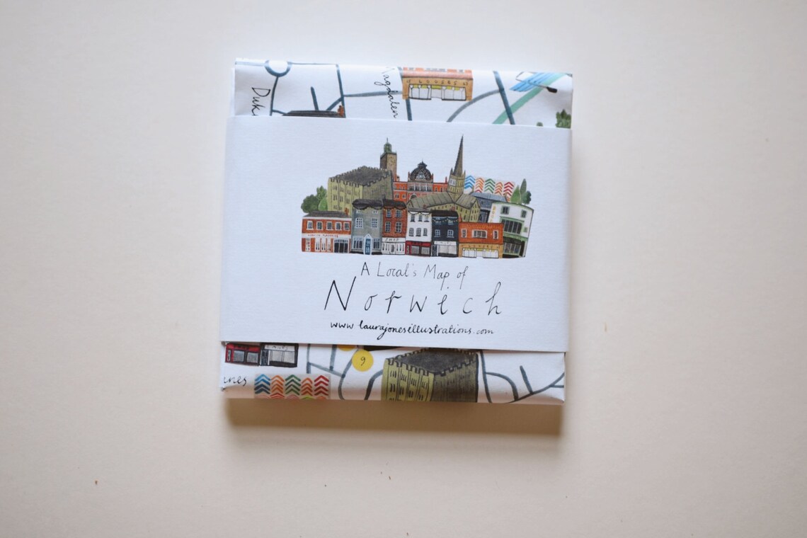 A Locals Map of Norwich Illustrated City Map Tourist Etsy UK