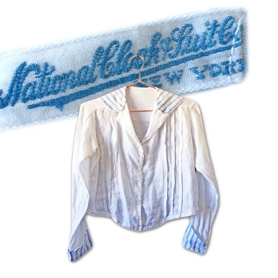 Vintage Edwardian Striped Sailor Blouse