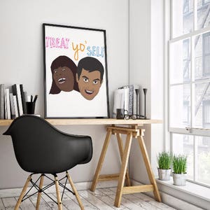 Parks and Rec | Treat Yo&#39; Self Digital Download, Parks and Rec art, Parks and Rec Fan Gifts, Parks and Rec Funny Wall Art