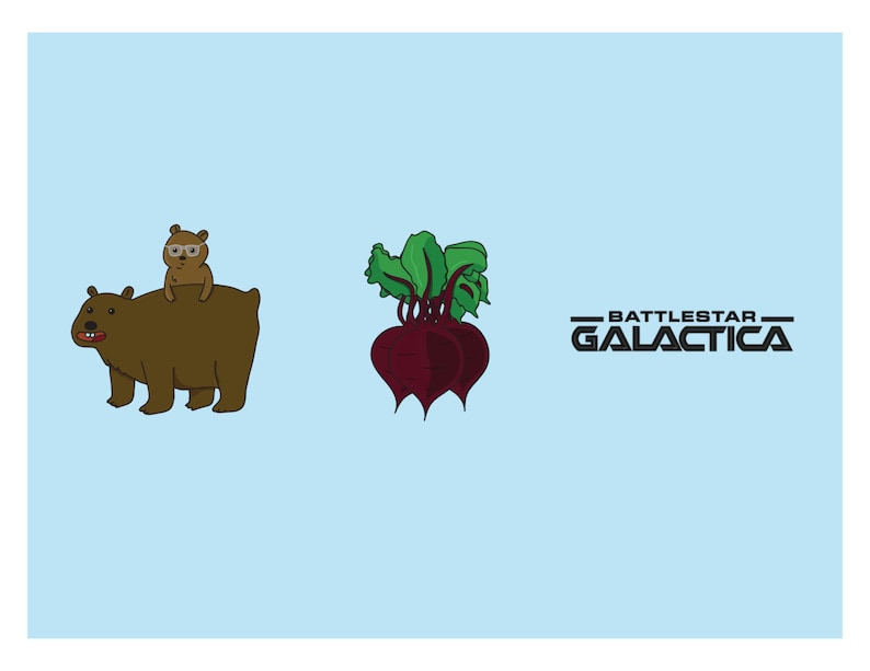 Bears Beets Battlestar Galactica the Office Wall Art Etsy