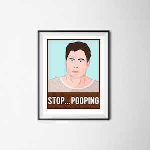Parques y Rec -Chris Traeger &quot;Stop Pooping&quot; / Parques y Rec arte de pared