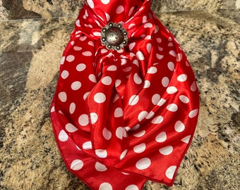 Red and white polkadot, Cowboy Wild Rags