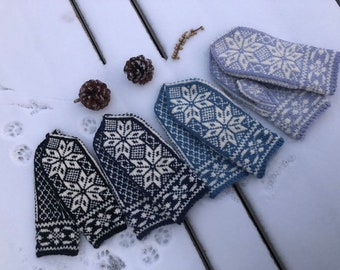 Handknit Norwegian mittens
