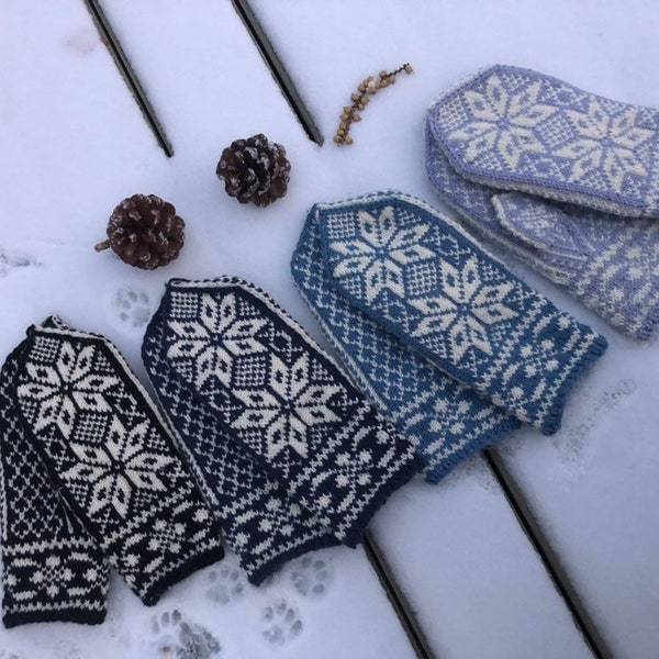 Handknit Norwegian mittens