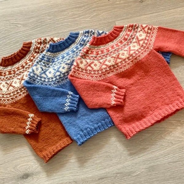 Handgestrickt Kinder Pullover