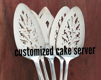 Custom Cake Server | Customized Wedding Gift | Dessert Server | Custom Birthday Present | Hostess Gift | Pie Server | Vintage Silverware