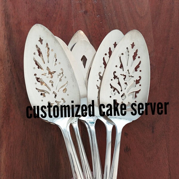 Custom Cake Server | Customized Wedding Gift | Dessert Server | Custom Birthday Present | Hostess Gift | Pie Server | Vintage Silverware