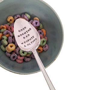 Father's Day Gift | Good Morning Dad Spoon | Best Dad Ever |  Gift for Dad | Gift from Child | Gift for Grandpa | Thinking of You Gift