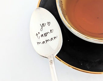Gift for Mom : I Love You Mom Spoon | Je T'aime Maman | Personalized Gift for Mom| Mother's Day Gift | Gift From Child to Mom | Best Mom