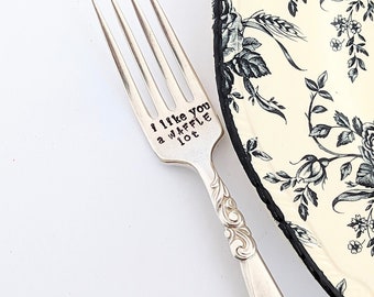 I Like You a Waffle Lot Fork | Gift for Boyfriend | Gift for Girlfriend | Food Pun | Anniversary Gift | Brunch | Breakfast