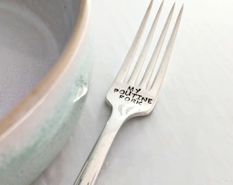 My Poutine Fork | Canadian Meal | French Fries | Quebecois | Made in Canada | Stamped Fork | Fun Gift | Engraved Fork | Canadian Dish