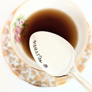 Namaste Spoon | Lotus Flower on Spoon | Gift for Yoga Teacher | Friendship Gift | Tea Drinker | Gift for Sister | Meditation |