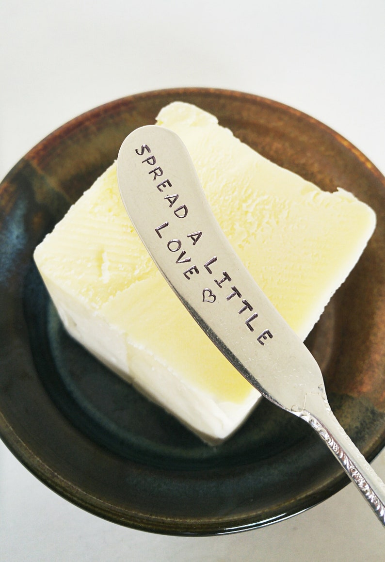 Spread A Little Love / Butter Knife / Cheese Spreader / Etsy