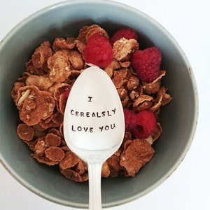 Anniversary Gift I Cerealsly Love You Spoon Gift for Husband Valentine's Day Gift for Boyfriend Couple's Gift Gift for Child image 7