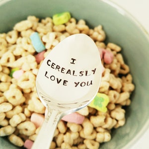 Anniversary Gift I Cerealsly Love You Spoon Gift for Husband Valentine's Day Gift for Boyfriend Couple's Gift Gift for Child image 6