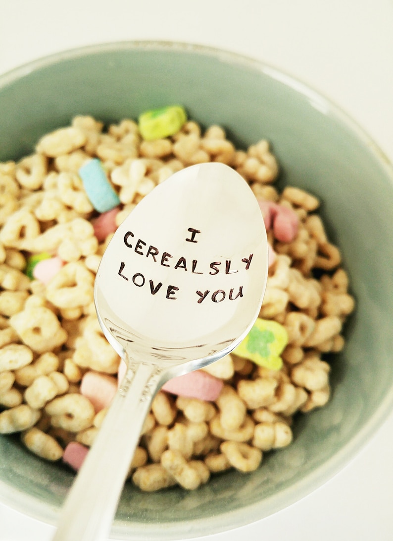 Anniversary Gift I Cerealsly Love You Spoon Gift for Husband Valentine's Day Gift for Boyfriend Couple's Gift Gift for Child image 7