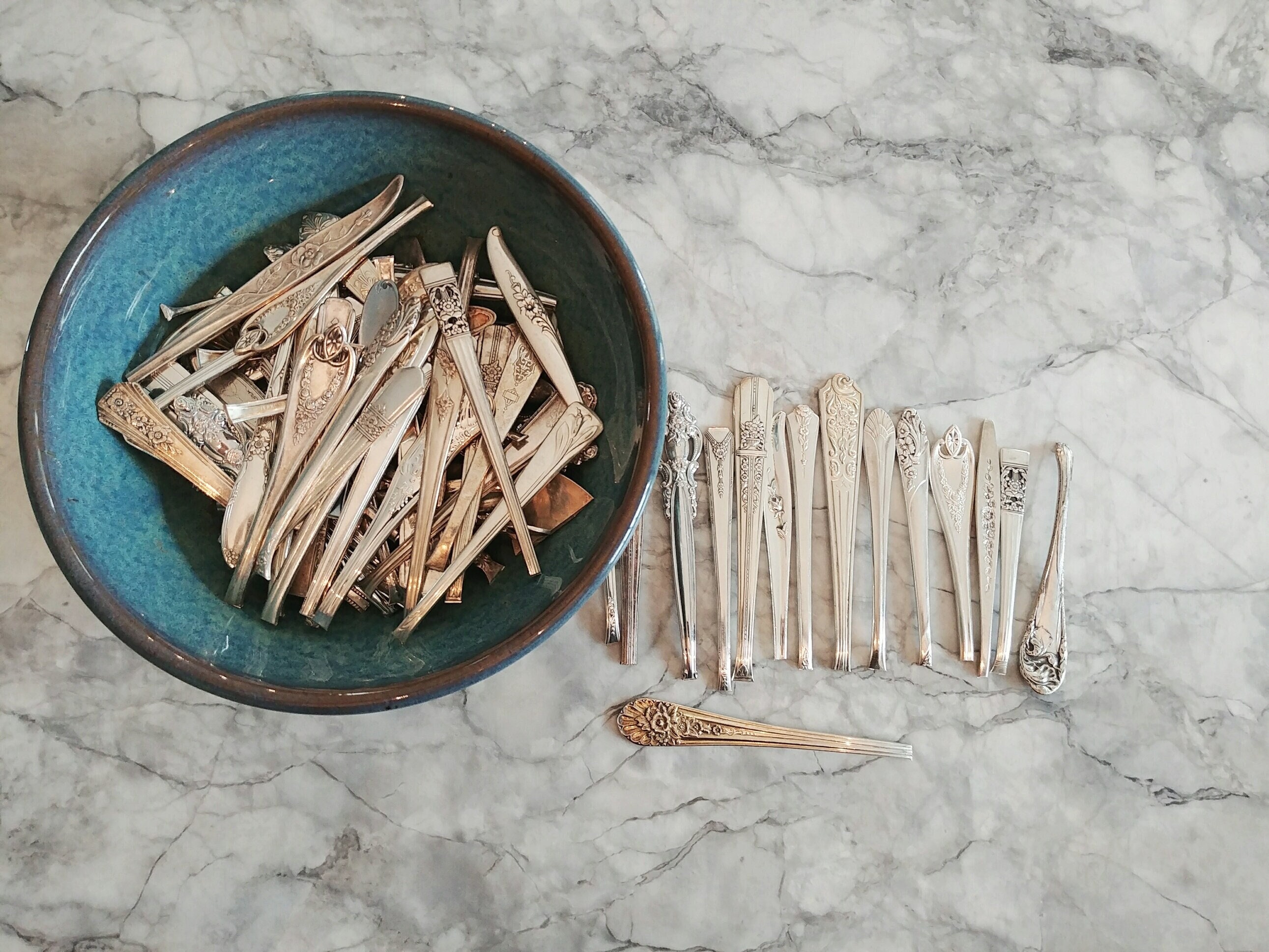 DIY Silverware Handles | Craft Supplies | Spoon Jewelry | Handles Craft Supply Lot | Silver Plate Rings | Vintage Upcycled |