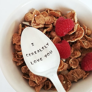 Anniversary Gift I Cerealsly Love You Spoon Gift for Husband Valentine's Day Gift for Boyfriend Couple's Gift Gift for Child image 1