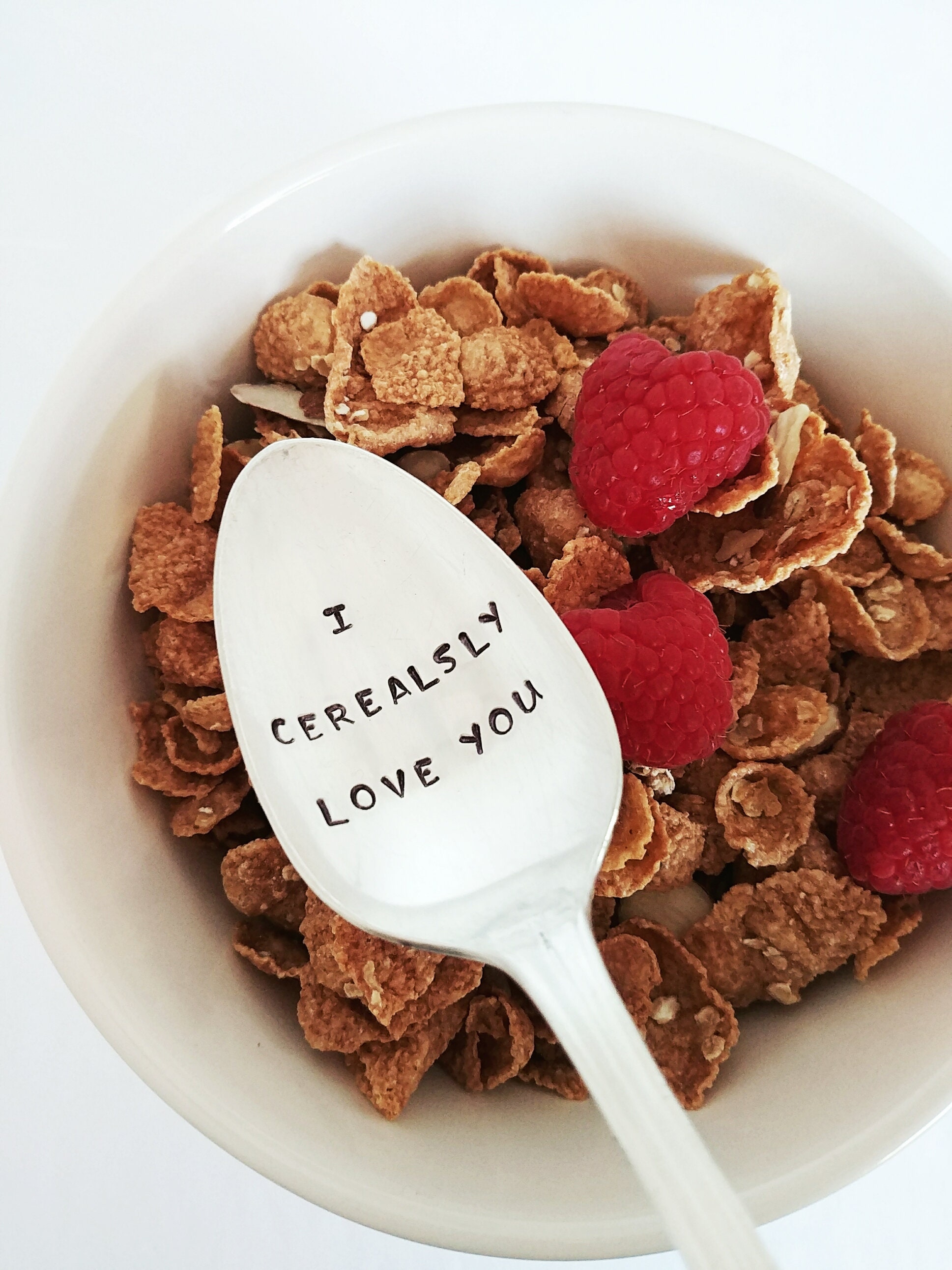 "I Cerealsly Love You" Spoon - Engraved Stainless Steel, Gift For Mom, Wife, Husband, Valentine's Day