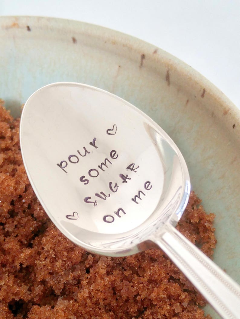 Pour Some Sugar On Me Sugar Spoon Engraved Spoon Def Etsy