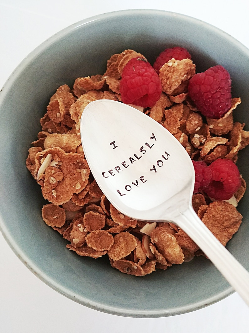 Anniversary Gift I Cerealsly Love You Spoon Gift for Husband Valentine's Day Gift for Boyfriend Couple's Gift Gift for Child image 3