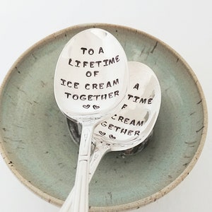 Anniversary Gift | To A Lifetime of Ice Cream Together Spoon | Gift for Husband | Gift for Wife | Ice Cream Spoon | Wedding Gift Under 50