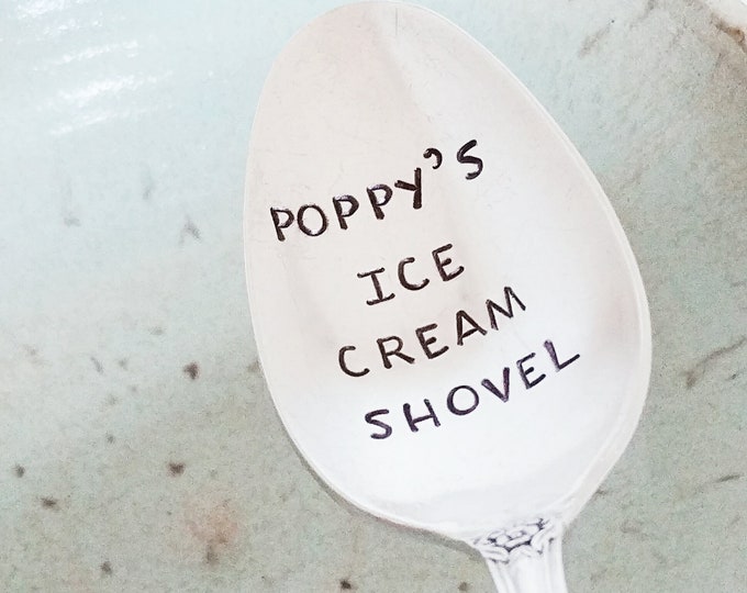 Personalized Ice Cream Spoon | Stocking Stuffers Under 20 | Custom Spoon | Hand Stamped Spoon | Gift For Dad | Dessert Lover | Sweet Tooth
