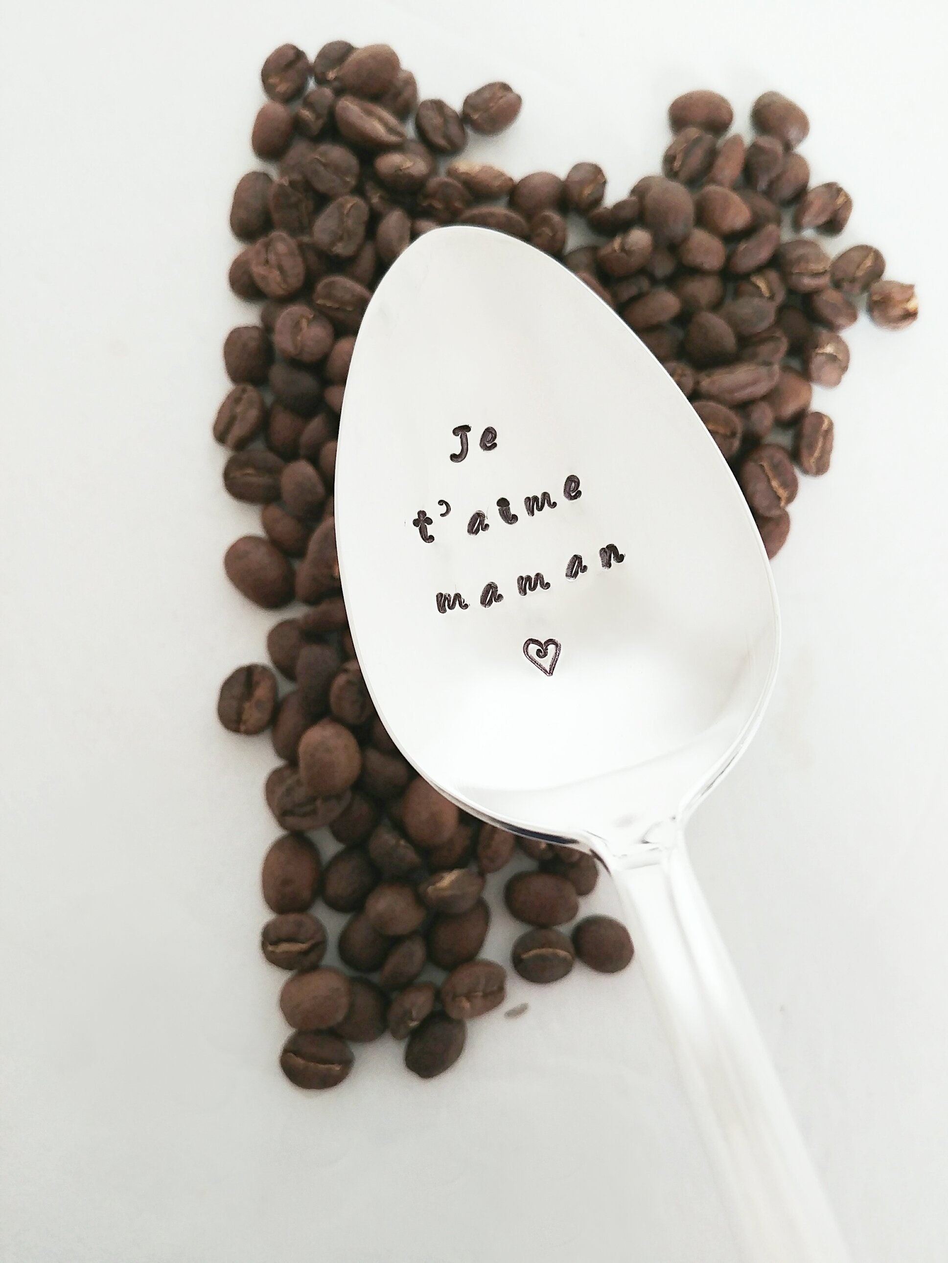 Je T'aime Maman/Citation Français sur Cuillère Je T'aime Maman Cadeau de Fête Des Mères Pour Cuillèr