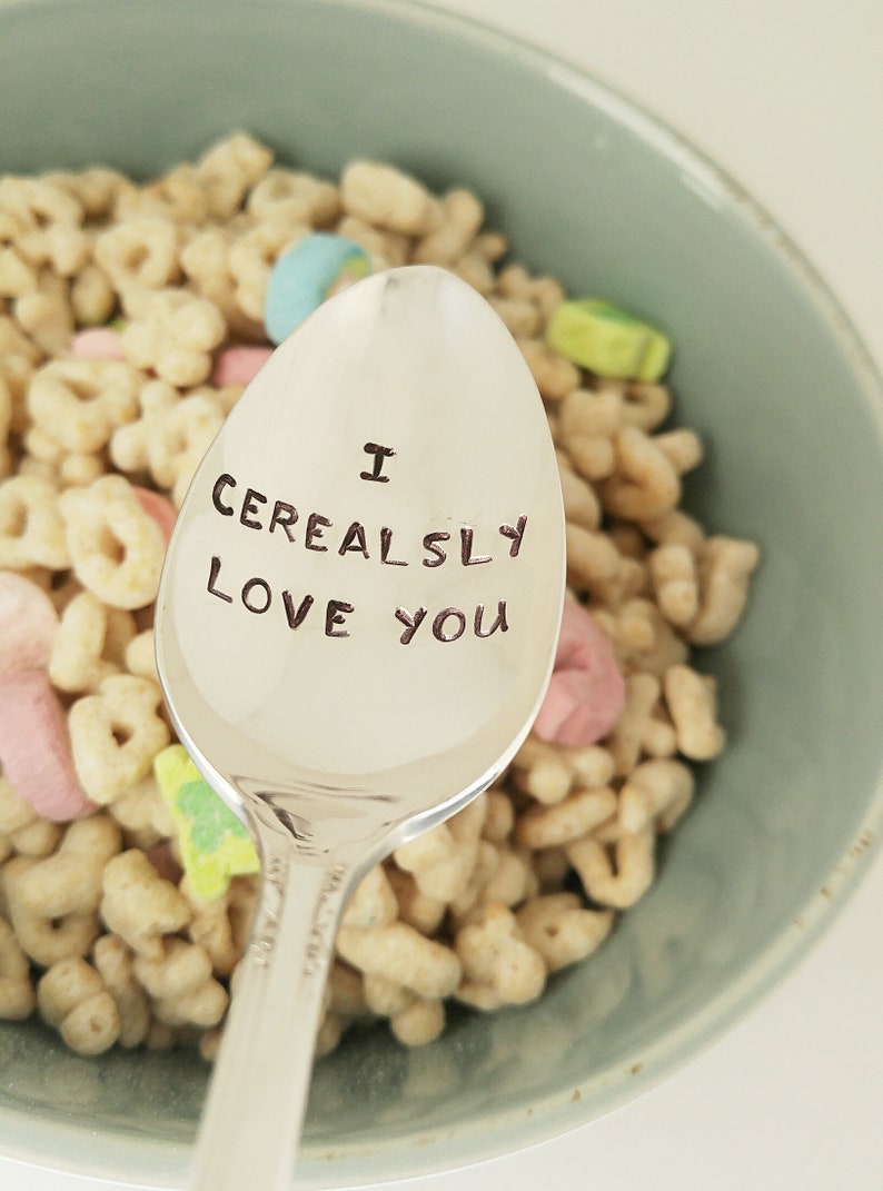 Anniversary Gift I Cerealsly Love You Spoon Gift for Husband Valentine's Day Gift for Boyfriend Couple's Gift Gift for Child image 4