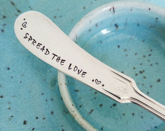 Spread The Love Butter Knife | Cheese Spreader | Wedding Favour | Hostess Gift | Cheese Knife | Anniversary Gift | Gift under 20 | Home Deco